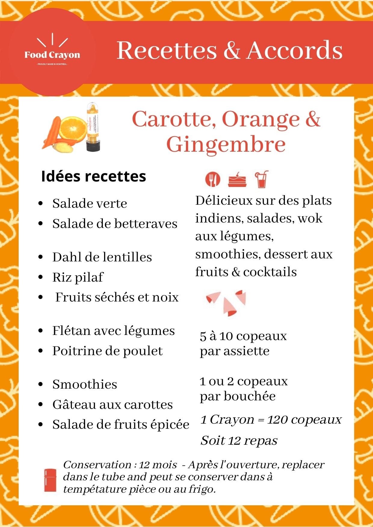 TRIO DE SAISON | Carotte Orange Gingembre, Figue & Balsamique et Mandarine & Cannelle