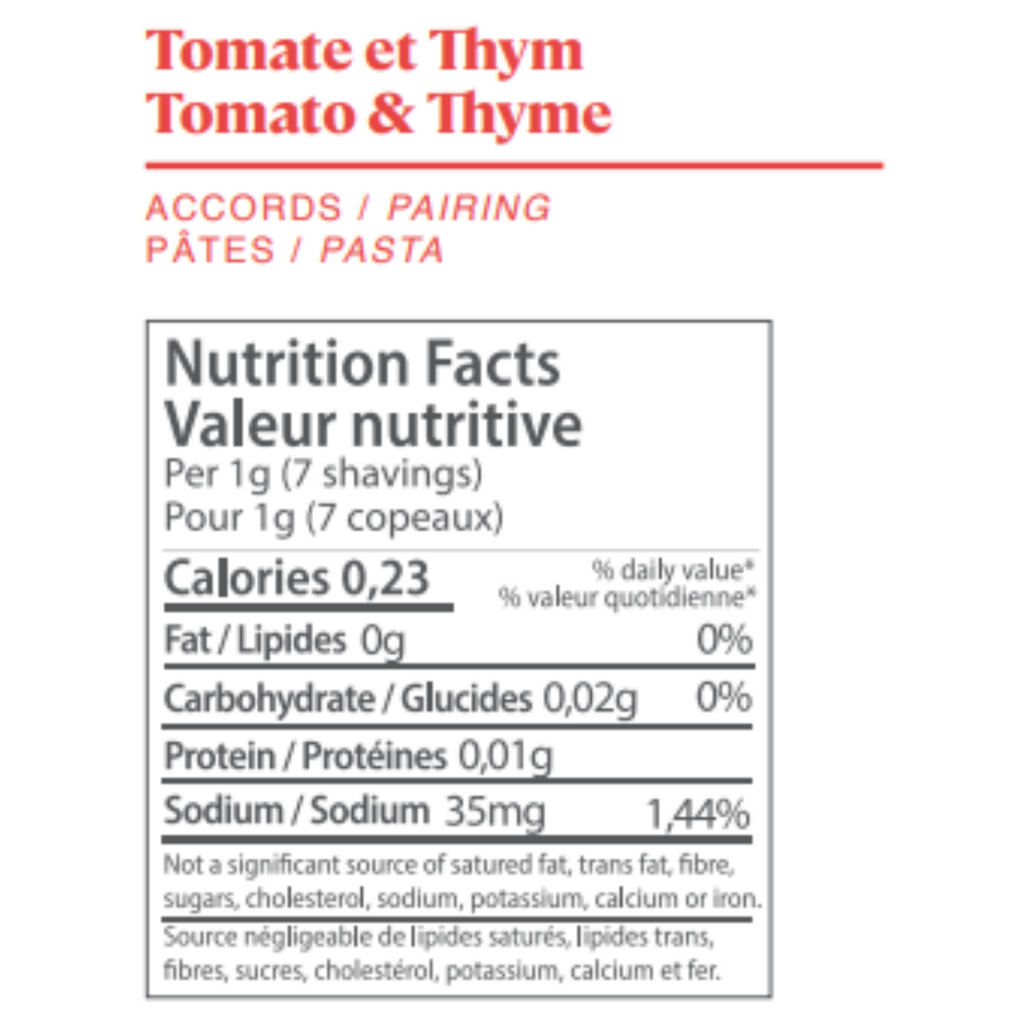 UNO | TOMATE ET THYM